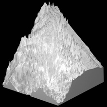 yosemite 4 milla sendero retrocesos 3d topo educación excursionismo Yosemite 3dpt lidar 3d print model - Mito3D