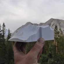 mt conness Yosemit 3d Modell Bildung Klettern topo Lidar 3d print model - Mito3D