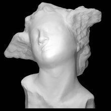 dream scan bust head sculpture wings plaster 3d print model - Mito3D