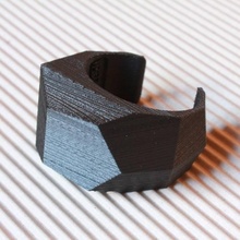 faceted cuff bracelet jewellery 3d print model - Mito3D