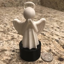 angel tea light & garden candle 3d print model - Mito3D