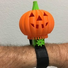 lighted motorized halloween pumpkin bracelet & garden costumechallenge 3d print model - Mito3D