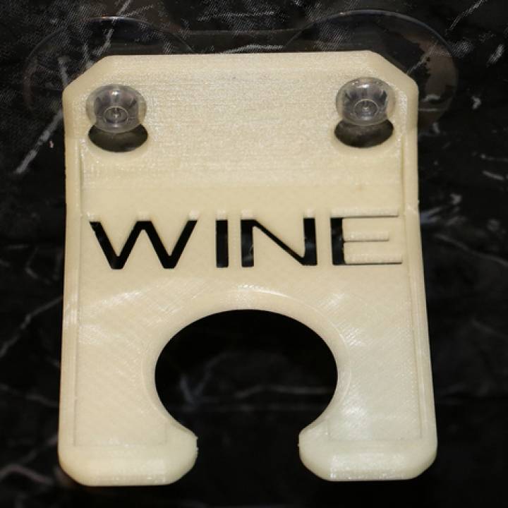 novelty bathroom wine glass holder & garden gift relax sucker wineglass 3D print model - Mito3D