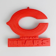 chicago bears logosu sanat hayranı logo spor 3d print model - Mito3D