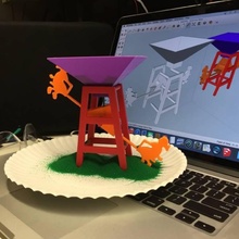 sandmation balançar cambalear brinquedos jogos mecânico brinquedo areia animado 3d print model - Mito3D