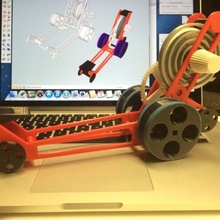 wheelie éducation dragster pla printemps moteur 3d print model - Mito3D