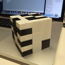 serpente cubo enigma impresso totalmente montado pronto resolver brinquedos jogos 3d print model - Mito3D