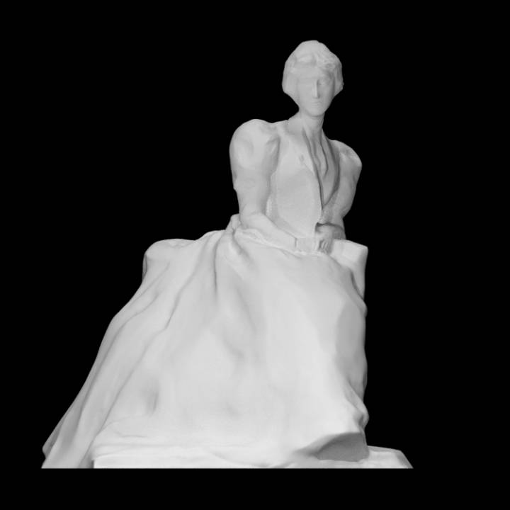 portrait woman scan figure 3D print model - Mito3D