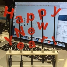 happy year education newyear 3d print model - Mito3D