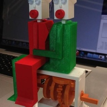 pla baciare coppia giocattoli Giochi meccanico elettrico animazioni automi 3d print model - Mito3D