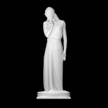 portrait standing woman scan figure gravestone 3d print model - Mito3D