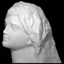 portrait spring scan head woman 3d print model - Mito3D