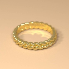 braid-shaped celtic wedding ring jewellery fashion 3d print model - Mito3D