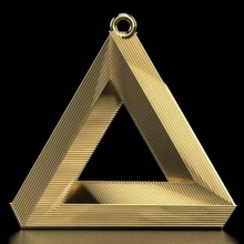 impossível triângulo pingente jóias moda colar 3d print model - Mito3D