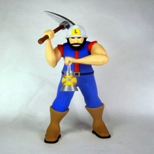 madenci oyuncaklar oyunlar maskot insanlar karakter 3d print model - Mito3D