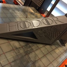 hodor door font upgraded fan art holder dragons cosplay gameofthrones doorstop 3d print model - Mito3D