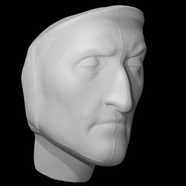 death mask dante alighieri scan poet plaster death-mask 3D print model - Mito3D