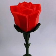 poly Rose Garten Blume Kunst Dekoration Geschenk Pflanze Lowpoly 3d print model - Mito3D