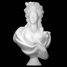 busto desconocido mujer escanear escultura mármol francés 3d print model - Mito3D