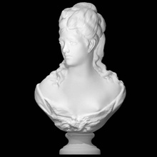 retrato desconocido mujer escanear busto escultura mármol 3d print model - Mito3D