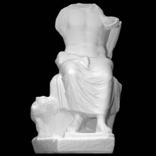 testa statuetta seduto Zeus scansione Dio mitologia scultura statua marmo 3d print model - Mito3D