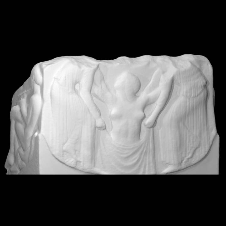 ludovisi trono scansione collezione mitologia scultura marmo Afrodite persefone 3D print model - Mito3D