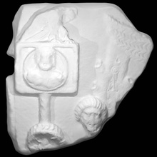 fragment relief army standard scan sculpture marble military 3d print model - Mito3D