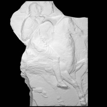 horsemen south frieze scan animal men fragment 3d print model - Mito3D