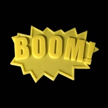 boom fighting action word fan art batman fight 3d print model - Mito3D
