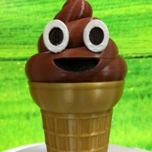 ice cream emoji poop cone toys & games icecream 3d print model - Mito3D