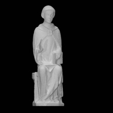 diácono Santo escanear figura madera 3d print model - Mito3D