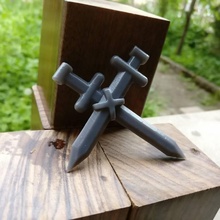 swords crossing pendant jewellery cross 3d print model - Mito3D