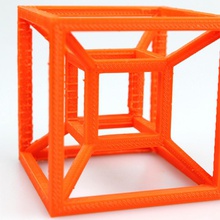 hypercube tesseract education cube educational math mathmatics maths shapes 3d print model - Mito3D