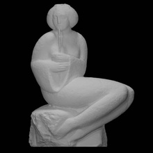 muse scan woman limestone 3d print model - Mito3D