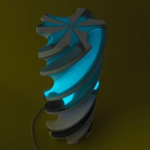 glowing twist lamp dual container & garden twistcontainer twistvase 3d print model - Mito3D
