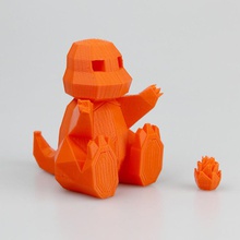 charmander + poly fan Kunst pokemon dxchange 3d print model - Mito3D