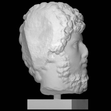 retrato lucius verus Varredura fracasso cabeça romano escultura mármore imperador 3d print model - Mito3D
