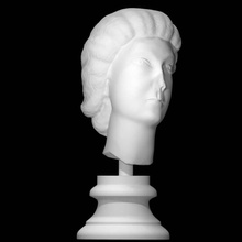 weiblich Porträt Scan Büste Kopf Skulptur Marmor 3d print model - Mito3D