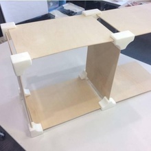 plywood box joint 3mm spare parts container furniture mdf 3d print model - Mito3D