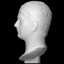 roman portrait bust man scan marble emperor claudius 3d print model - Mito3D