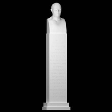 Edouard branly analyse buste sculpture marbre radio herm edouard 3d print model - Mito3D