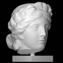 cabeça apolo Varredura Deus escultura mármore fragmento 3d print model - Mito3D