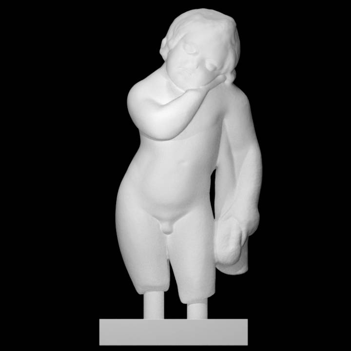 estatueta funerária cupido Varredura 3D print model - Mito3D