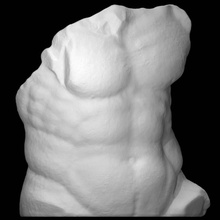 torso polifemo scansione scultura marmo frammento 3d print model - Mito3D
