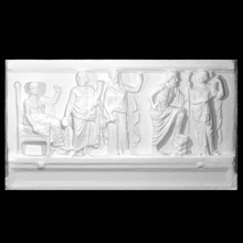 marble relief depicting jupiter pluto persephone neptune amphitrite scan sculpture 3d print model - Mito3D