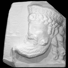 lati decorativo lastra maschere scansione scultura marmo 3d print model - Mito3D