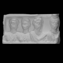 funerary relief scan family 3d print model - Mito3D