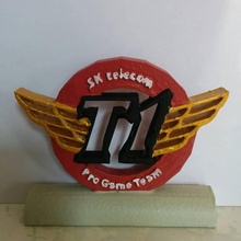 logo sk telecom t1 league legends fan art leagueoflegends sktelecomt1 skt1 3d print model - Mito3D