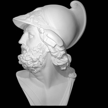 bust menelaus scan head sculpture male 3d print model - Mito3D