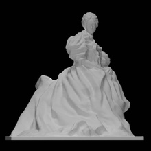 lady seated madame hornheimer ball scan 3d print model - Mito3D